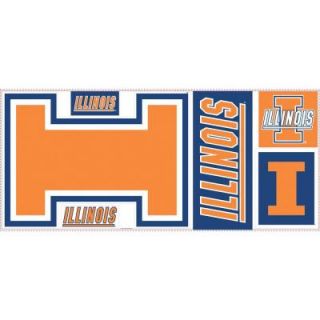 RoomMates University of Illinois Giant Peel and Stick Wall Decals RMK1976GM