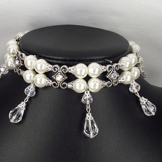 Ivory Pearl and Clear Crystal Wedding Jewelry Set Jewelry Sets