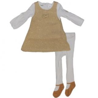 Guess Girls 12 24 Months Gold Jumper Sweater with Leggings (18 Months) Clothing
