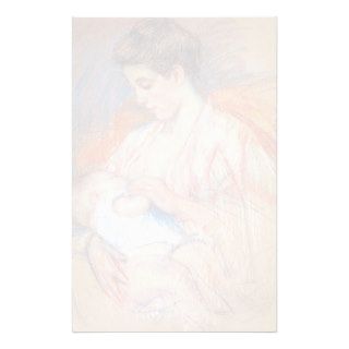 Mary Cassatt  Mother Jeanne Nursing Her Baby Stationery Paper
