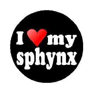 I Love My Sphynx 1.25" Pinback Button Badge / Pin (heart) 