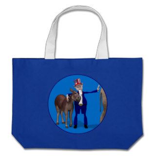 Donkey Lover Uncle Sam Tote Bags