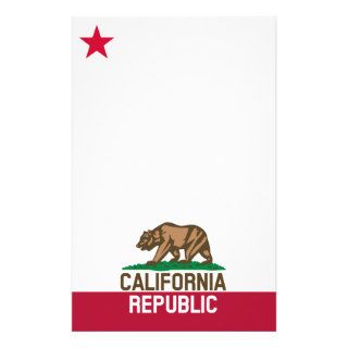 CALIFORNIA REPUBLIC State Flag Fitted Designs Customized Stationery