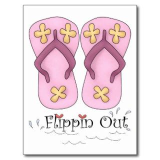 Flippin Out Flip Flops Postcards