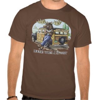 Funny Moose with a Woody by Mudge Studios Tshirts
