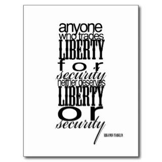 anyone who trades libertyQuotation Postcard