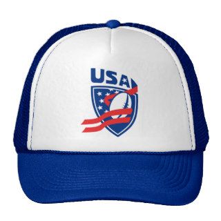 USA American Rugby Football Ball Shield Hats