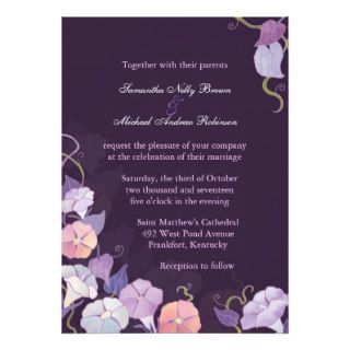 Elegant Purple Wedding Invitations