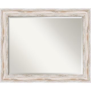 Large Alexandria Whitewash Framed Mirror Mirrors