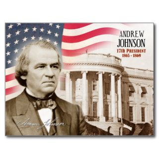 Andrew Johnson   17th President of the U.S. Postcard