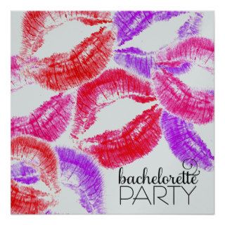 311 Kiss Smooch Kiss Bachelorette Party Announcements
