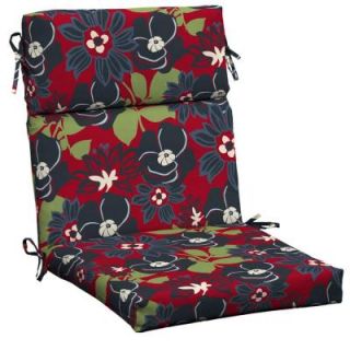 Hampton Bay Grande Modern Floral High Back Outdoor Chair Cushion DISCONTINUED AC16062B 9D1
