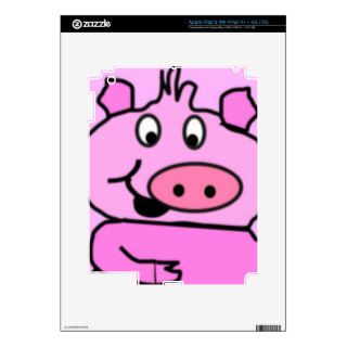 Drawn Pig face Decals For iPad 3