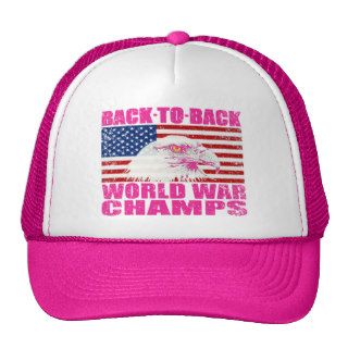Back To Back World War Champs Eagle Hat (pink)