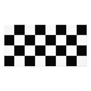 Auto Racing Chequered  Checkered Flag Photo Card Template