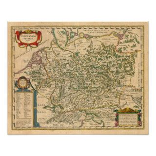 Blaeu's Map of Germany Posters