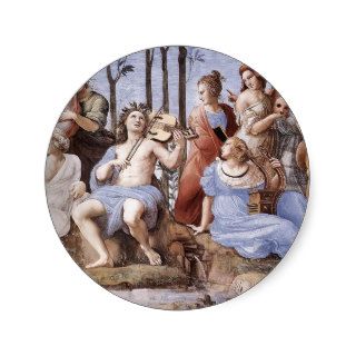 Raphael The Parnassus, the Stanza Segnatura Sticker