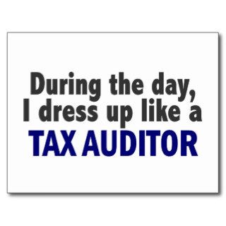 During The Day I Dress Up Like A Tax Auditor Postcards