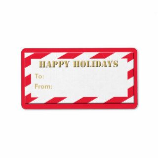 Christmas Holiday Gift Tag    Happy Holidays Custom Address Labels