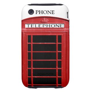 Vintage Red Phone Box iPhone Case Tough iPhone 3 Cases
