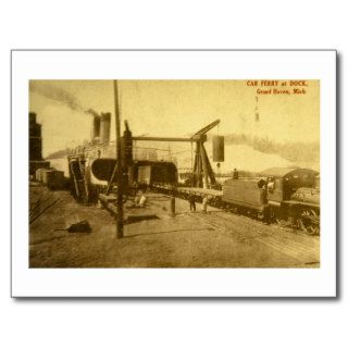 Car Ferry at Dock, Grand Haven, Michigan Post Card