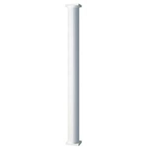 AFCO 8 ft. x 8 in. Aluminum Round Column with Cap and Base 008AC608