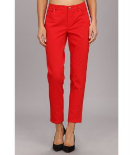 Christin Michaels Cropped Taylor Womens Casual Pants (Red)