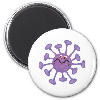 Funny Cartoon Germ Bacteria Refrigerator Magnet