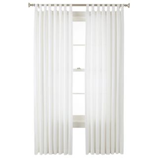 JCP Home Collection  Home Holden Tab Top Cotton Curtain Panel, White