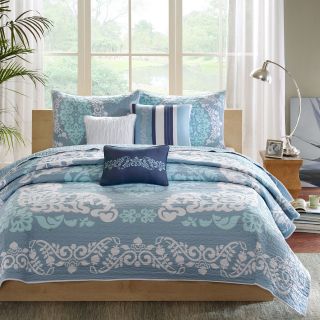 Madison Park Murray 6 pc. Quilted Coverlet Set, Blue