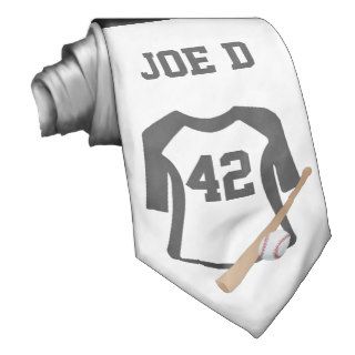 Baseball Shirt With Bat and Ball Necktie