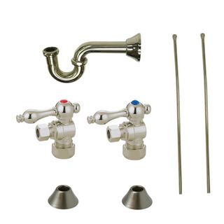 Decorative Satin Nickel Plumbing Supply Kit