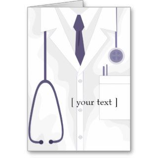 Doctor Medical Lab Coat Greeting Card
