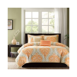 Intelligent Design Sabrina Damask Comforter Set, Orange, Girls