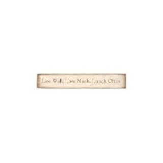 Live Well Love Much Laugh Often Stencil   Simple Script   2 inch   adhesive backed 6 mil vinyl Wall Decor Stickers