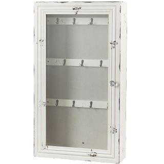 Cottman Shabby Chic Wall Mounted Jewelry Armoire, White