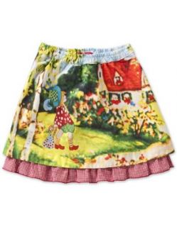 Oilily Girls 2 6X Sky 999 A Line Skirt, Giant Gnome Print, 4/104 Clothing