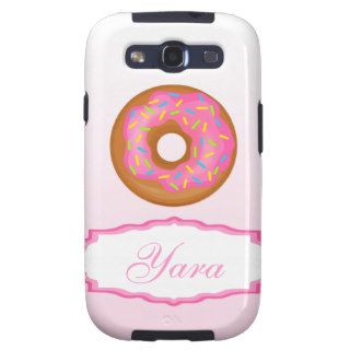 Personalized Pink Donut Custom Design Samsung Galaxy S3 Case