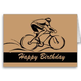Cycling Sport Athlete Cyclist Happy Birthday Cards