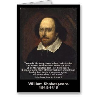 William Shakespeare Quote Julius Caesar Cards