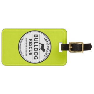 Long Island Bulldog Rescue Logo w/Yellow Tag For Luggage