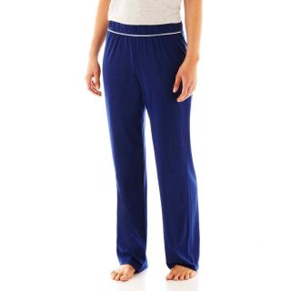 LIZ CLAIBORNE Knit Sleep Pants   Petite, Blue, Womens