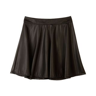 by&by Girl Black Pleather Circle Skirt   Girls 7 16, Girls