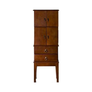 Cherry Finished Jewelry Armoire, Brown