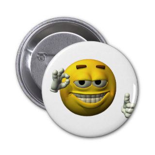 Thumbs Up Smiley Face character Pin