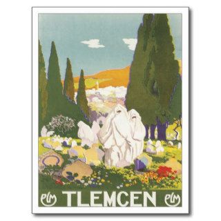 Vintage Tlemcen Algeria Travel Poster Art Postcards