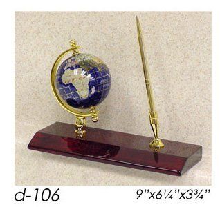 Mahogany Finish Globe and Pen SET #D 106  Other Products  