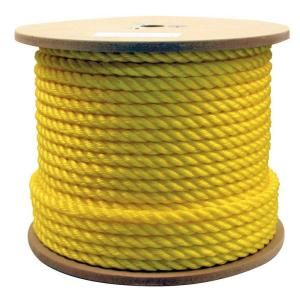 Rope King 5/8 in. x 300 ft. Twisted Poly Rope Yellow TP 58300Y