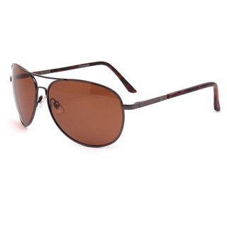 Extreme Optiks Mens Stillman Shiny Dark Brown Polarized Sunglasses