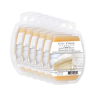 City Creek Candles Set of 6 Wax Melts Frosted Cake, White